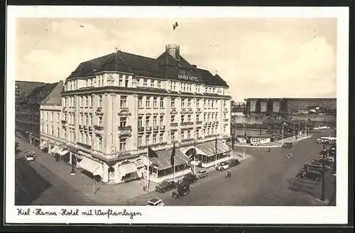 AK Kiel, Hansa-Hotel mit Werftanlagen