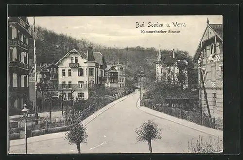 AK Bad Sooden a. Werra, Blick auf die Kammerbacher Strasse