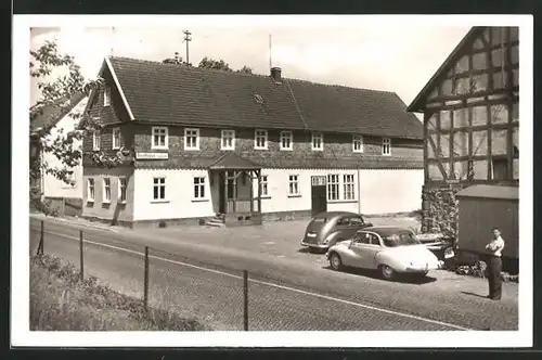 AK Ernsthausen, Gasthaus zum Bahnhof