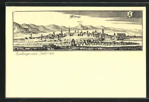 AK Eschwege, Ortsansicht ums Jahr 1650