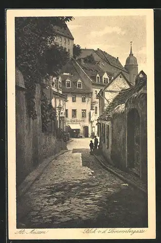 AK Alt Meissen, Blick v. d. Leinewebergasse