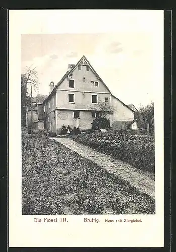 AK Bruttig, Haus mit Ziergiebel