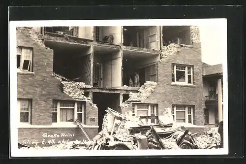 Foto-AK Long Beach, CA, Earthquake 10.03.1933, Erdbeben