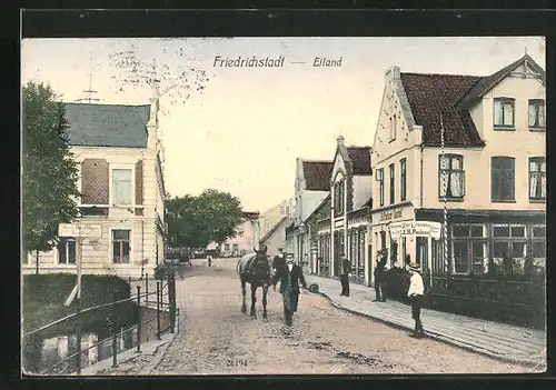 AK Friedrichstadt, Gasthaus Zur Erholung von J. H. Paulsen, Eiland-Strasse