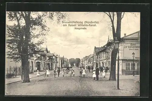 AK Brunsbüttelkoog, Hotel Zur Kanalmündung v. Otto F. Söhl an der Koogstrasse