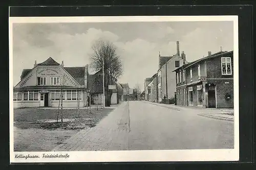 AK Kellinghusen, Friedrichstrasse mit Gasthof der Gebr. Schmalfeldt