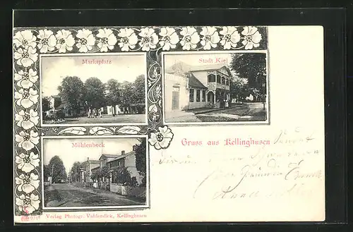 AK Kellinghusen, Gasthaus Stadt Kiel, Hotel Mühlenbeck