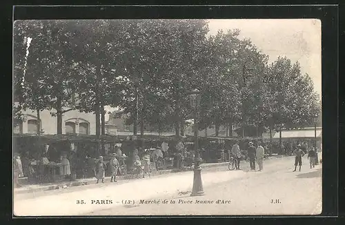 AK Paris, Marché de la Place Jeanne d`Arc
