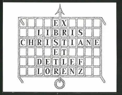 Exlibris Christiane et Detlef Lorenz, Buchstaben