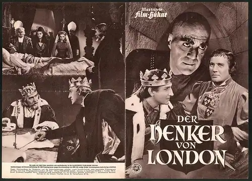 Filmprogramm IFB Nr. 1652, Der Henker von London, Basil Rathbone, Boris Karloff, Regie: Rowland V. Lee
