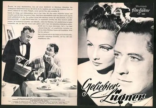 Filmprogramm IFB Nr. 483, Geliebter Lügner, Elfie Mayerhofer, Hans Söhnker, Regie: Hans Schweikart