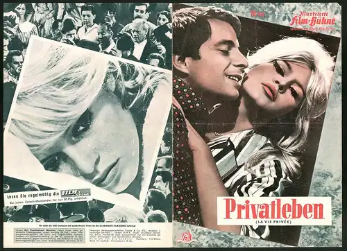 Filmprogramm IFB Nr. 6097, Privatleben, Brigitte Bardot, Marcello Mastroianni, Regie: Louis Malle