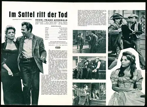 Filmprogramm IFB Nr. 6841, Im Sattel ritt der Tod, Audie Murphy, Ben Cooper, Regie: Frank McDonald