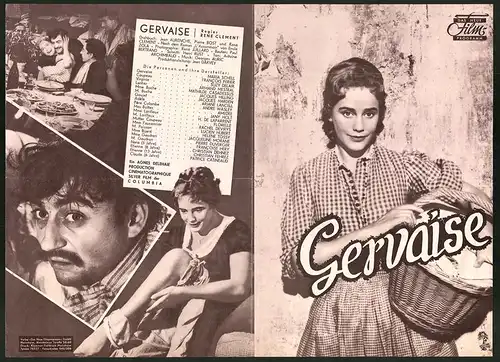 Filmprogramm DNF, Gervaise, Maria Schell, Francois Perier, Regie: Rene Clement