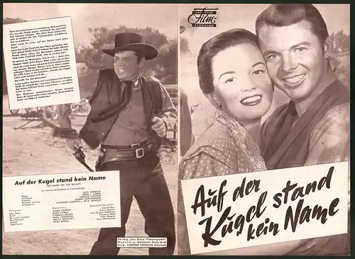 Filmprogramm DNF, Auf der Kugel stand kein Name, Audie Murphy, Joan Evans, Regie: Jack Arnold