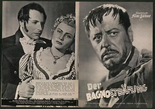 Filmprogramm IFB Nr. 391, Der Bagnosträfling, Paul Dahlke, Richard Häussler, Regie: Gustav Fröhlich