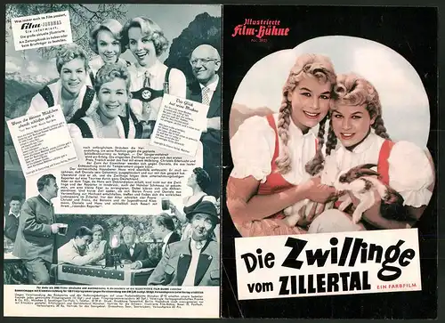 Filmprogramm IFB Nr. Die Zwillinge vom Zillertal, Isa u. Jutta Günther, Hans Moser, Regie: Dr. Harald Reinl