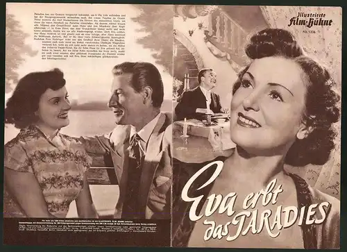 Filmprogramm IFB Nr. 1306, Eva erbt das Paradies, Maria Andergast, Annie Rosar, Regie: Franz Antel