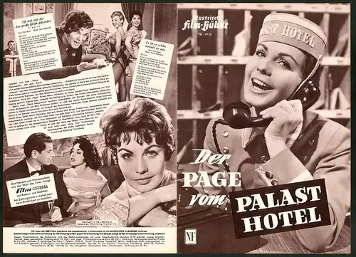 Filmprogramm IFB Nr. 4126, Der Page vom Palast Hotel, Erika Remberg, Rudolf Prack, Regie: Thomas Engel
