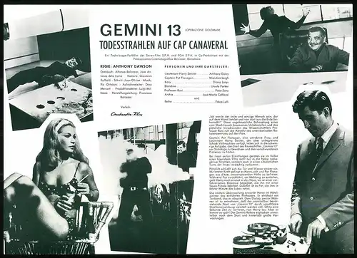 Filmprogramm IFB Nr. 7352, Gemini 13 - Todesstrahlen auf Cap Canaveral, A. Eisley, W. Leigh, Regie: Anthony Dawson