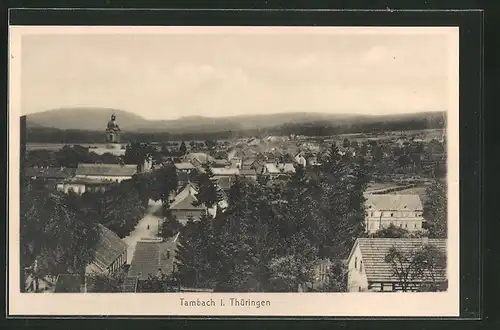 AK Tambach i. Thür., Ortschaft aus der Vogelschau