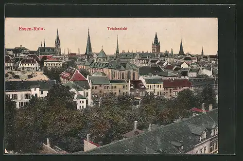 AK Essen a.d. Ruhr., Blick über die Stadt