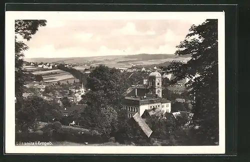 AK Lössnitz i. Erzg., Blick auf die Ortschaft