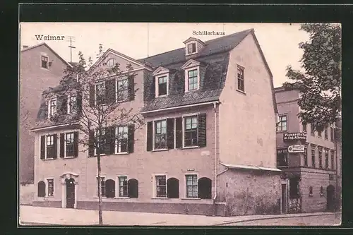 AK Weimar, Blick auf das Schillerhaus