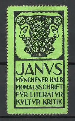 Reklamemarke Janus Münchener Halb-Monatsschrift für Literatur, Kultur und Kritik