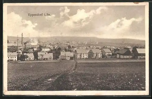 AK Eppendorf i. Sa., Blick auf die Ortschaft