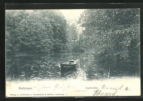 AK Rolfshagen, Blick auf den See bei der Kupfermühle