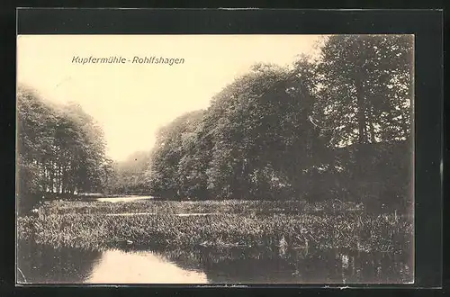 AK Kupfermühle-Rohlfshagen, Blick auf den Fluss
