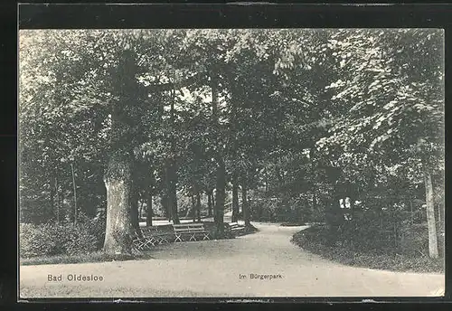 AK Bad Oldesloe, Blick in den Bürgerpark