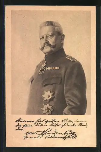 AK Paul von Hindenburg in Uniform