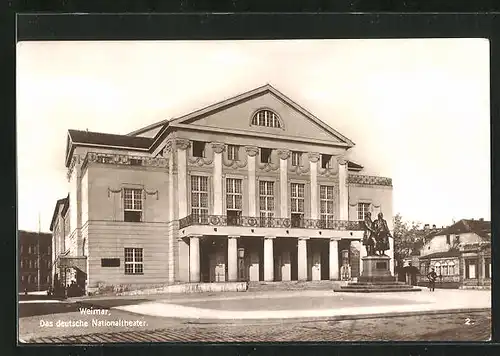 AK Weimar, Blick auf das deutsche Nationaltheater