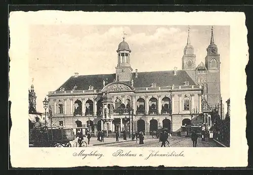 AK Magdeburg, Rathaus und Johanniskirche