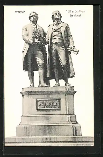 AK Weimar, Das Goethe-Schiller-Denkmal