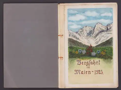Fotoalbum 35 Fotografien Bergfahrt im Maien 1925 von V. v. Scheffel Manuskript , Ansicht Salzburg, Fritz-Pflaum-Hütte