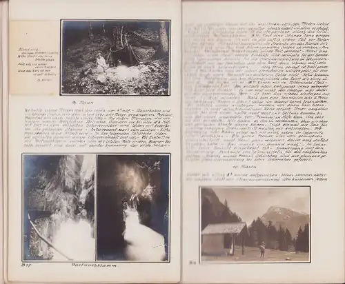 Fotoalbum 35 Fotografien Bergfahrt im Maien 1925 von V. v. Scheffel Manuskript , Ansicht Salzburg, Fritz-Pflaum-Hütte