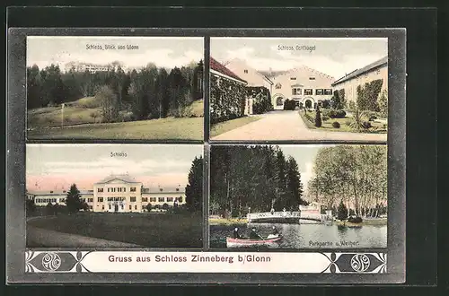 AK Glonn, Diverse Ansichten vom Schloss Zinneberg