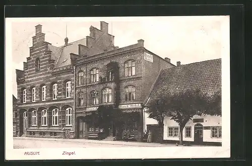 AK Husum, Bluncks Hotel, Zingel-Strasse