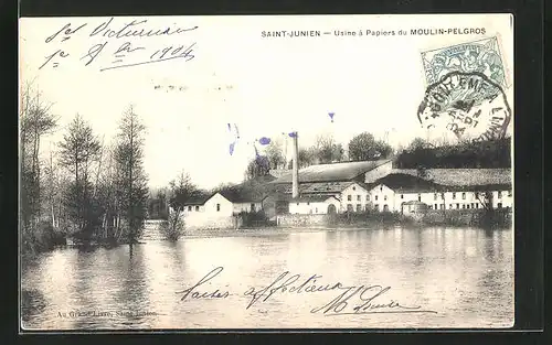 AK Saint-Junien, Usine à Papiers du Moulin-Pelgros