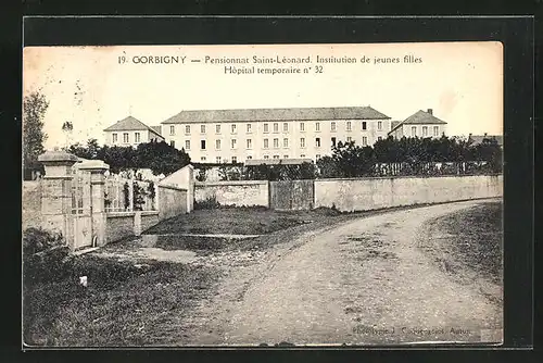AK Corbigny, Pensionnat Saitn-Léonard, Institution de jeunes filles, Hôpital temporaire no 32