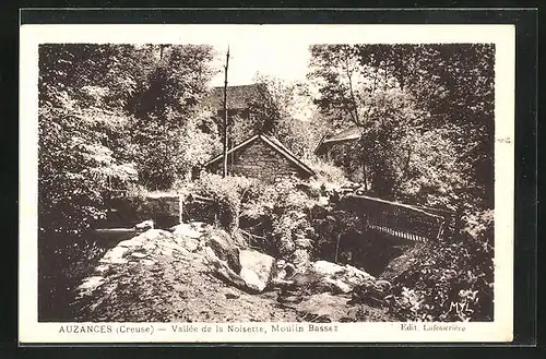 AK Auzances, Vallée de la Noisette, Moulin Basset