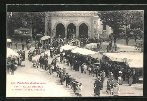 AK Ax-les-Thermes, La Procession de la Fête-Dieu