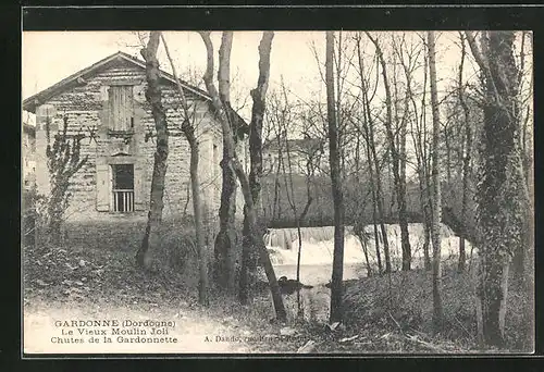 AK Gardonne, Le Vieux Moulin Joli, Chutes de la Gardonnette