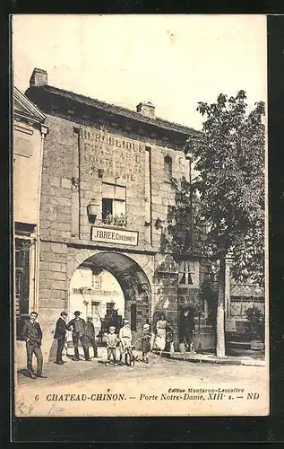 AK Château-Chinon, Porte Notre-Dame