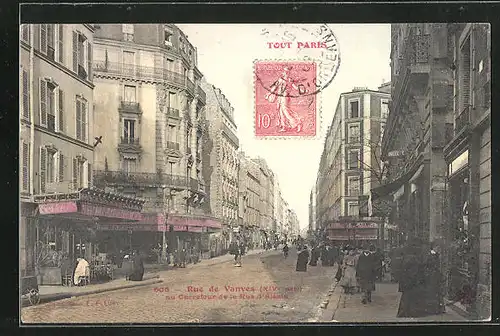 AK Paris, Rue de Vanves au Carrefour de la Rue d`Alésis
