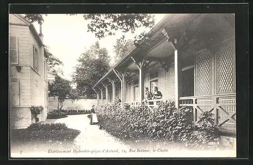 AK Paris, Établissement Hydrothérapique d`Auteuil, 12, Rue Boileau, Le Chalet