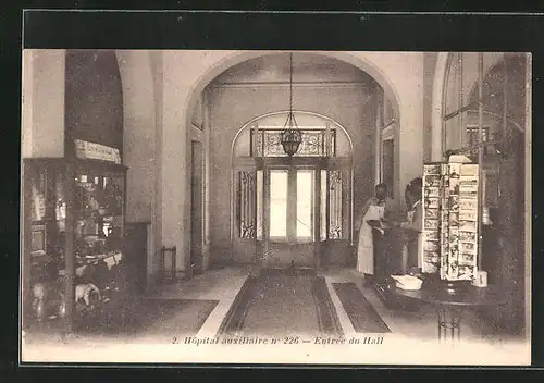 AK Paris, Hôpital auxiliaire no. 226, Rue Cambon 38, Entrée du Hall